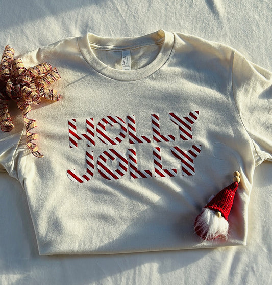HOLLY JOLLY Holiday Graphic T